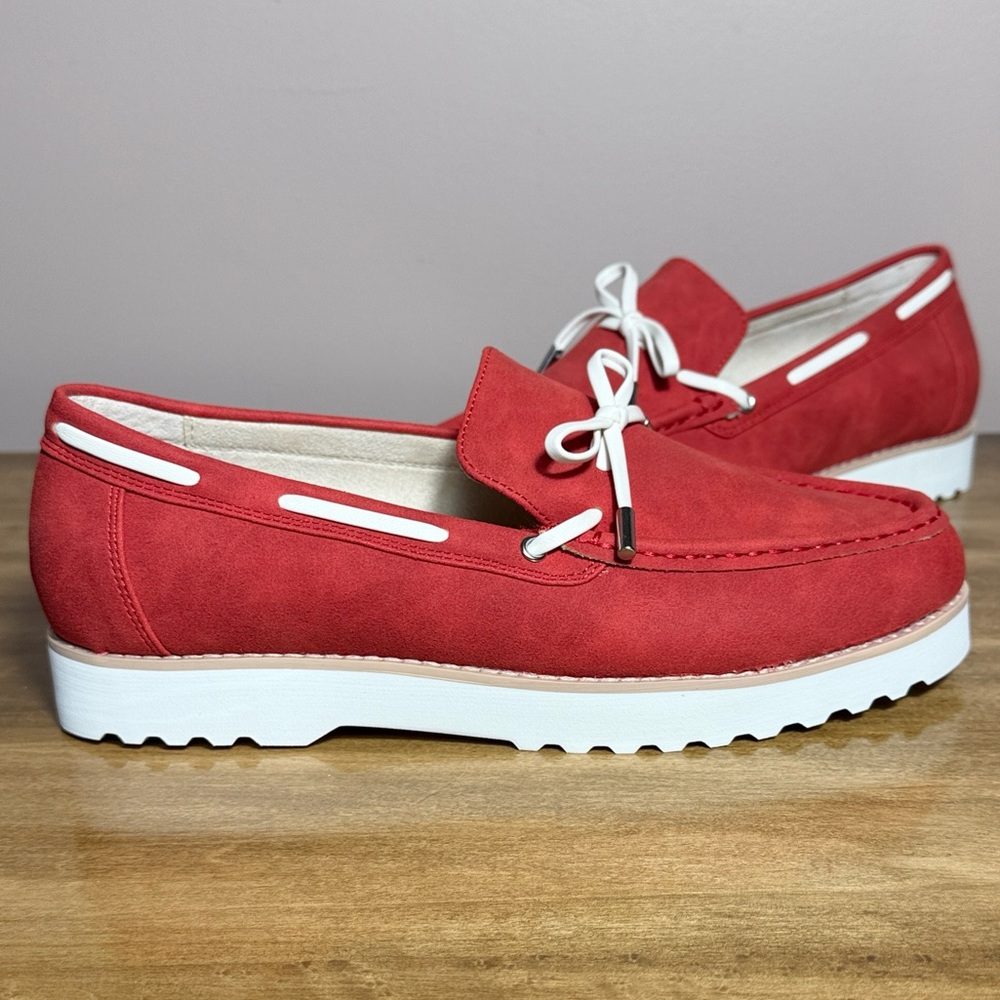 NYDJ Faux Suede Boat Shoes